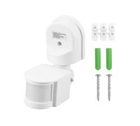 Sensore di Movimento un Infrarossi Ac110V-240V Interruttore Sensore Regolabile per Sensori di Movimento del Corpo Pir per Scenari Multipli (Bianco)