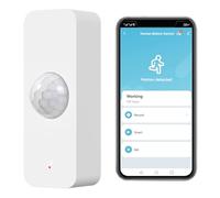 Sensore di movimento WiFi intelligente Tuya PIR per la sicurezza domestica, sensore wireless con app di monitoraggio remoto e comando vocale compatibile con Alexa