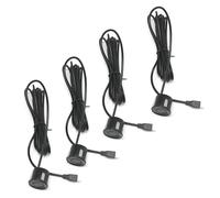 Sensore Di Parcheggio Sensor 4 Pezzi 22mm Assistenza Sensori Di Parcheggio Radar Di Retromarcia Parktronic Nero Blu Per Veicoli Radar Di Backup Bumper Rear Per Sensore(Nero)