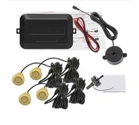 Sensore Di Parcheggio Sensor 4 Sensori Cicalino 22mm Kit Sensore Parcheggio Auto Retromarcia Radar Allarme Sonoro Indicatore Sonda 12V Bumper Rear Per Sensore(Gold)