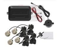 Sensore Di Parcheggio Sensor 4 Sensori Cicalino 22mm Kit Sensore Parcheggio Auto Retromarcia Radar Allarme Sonoro Indicatore Sonda 12V Bumper Rear Per Sensore(Champagne Gold)