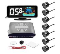 Sensore Di Parcheggio Sistema Retromarcia Posteriore Con Display Sensore Parcheggio Auto Rilevamento Della Distanza Cicalino Avviso Sonoro 4 Sonde 8 Pezzi(B)
