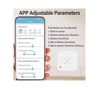 Sensore di Presenza Umana Tuya Zigbee WiFi 24G MmWave con e Controllo Tramite App per La Sicurezza Domestica Intelligente A