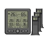 Sensore Di Previsione For Interni Ed Esterni, Stazione Meteorologica Digitale Multifunzione, Igrometro Digitale, Trasmettitore Wireless Monitor Accurato(Black)