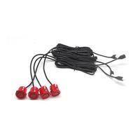 Sensore di retromarcia per auto, 18,5 mm, nero, rosso, grigio, argento, bianco, adatto per veicoli, 4 telecamere di retromarcia (grigio) (rosso)
