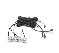 Sensore di retromarcia per auto, 18,5 mm, nero, rosso, grigio, argento, bianco, adatto per veicoli, 4 telecamere di retromarcia (grigio) (argento)