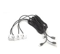 Sensore di retromarcia per auto, 18,5 mm, nero, rosso, grigio, argento, bianco, adatto per veicoli, 4 telecamere di retromarcia (grigio) (bianco)