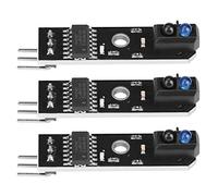 Sensore di Riflessione a Infrarossi, 3 Pezzi 1mm-25mm 1 Canale TCRT5000 Modulo Sensore di Rilevamento della Riflessione a Infrarossi Rilevamento di Linea Nero/bianco per Auto
