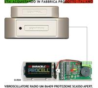 SENSORE DI SCASSO RADIO CODICE UM86409 ANTIFURTI CONTATTO MAGN. ALLARME WIRELESS