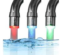 Sensore di temperatura a 3 colori gradiente LED Light Kitchen bagno rubinetto acqua soffione doccia bambini lavarsi le mani più LED Aeratore rubinetto di ricambio per cucina, lavello(4 PC)