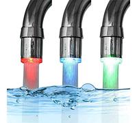 Sensore di temperatura a 3 colori gradiente LED Light Kitchen bagno rubinetto acqua soffione doccia bambini lavarsi le mani più LED Aeratore rubinetto di ricambio per cucina, lavello