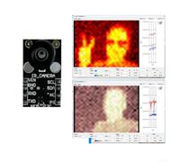 Sensore di temperatura a infrarossi 32x24 modulo matrice pixel | Rilevamento senza contatto, alloggiamento ABS, finitura nera, fori di montaggio da 2 mm, design compatto