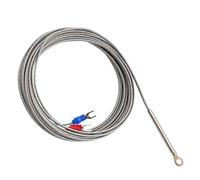 Sensore di temperatura a rondella foro da 5 mm, termocoppia tipo K, cavo intrecciato da 0,5 m, 1 m, 2 m, 3 m, 4 m, 1 pezzo(K tipo 1m)