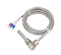 Sensore di temperatura del cuscinetto del motore Sonda RTD PT100 Sensore di temperatura filettato a L Sonda industriale in acciaio inossidabile(Pt100 1M)