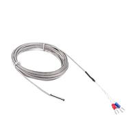 Sensore di temperatura del filo intrecciato schermato con sonda termocoppia tipo K da 10 pezzi 4 * 30mm for il controller(K Type 5 M)