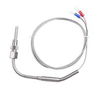Sensore di temperatura di scarico a termocoppia di tipo K, per motore EGT con sonda in acciaio inox da 5 mm e filettatura di bloccaggio a pressione regolabile, 1/8 NPT (1 m)