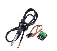 Sensore di temperatura digitale impermeabile con adattatore terminale | Testa in acciaio inox, gamma da -50 °C a 125 °C, compatibile con 3 V/5 V, interfaccia monofilo, corpo in ABS