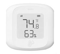 Sensore di temperatura e umidità intelligente WiFi, termometro digitale e igrometro per interni con app di monitoraggio remoto, controllo vocale per Alexa, bianco (B)