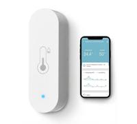 Sensore di temperatura e umidità WiFi - Igrometro intelligente e termometro intelligente con monitoraggio in tempo reale, compatibile con Alexa e Google Assistant, controllo app, termometro ad alta