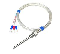 Sensore di temperatura impermeabile PT100 Sonda RTD Rilevatore resistenza ad alta precisione filettato industriale Linea PTFE(PT1-8)