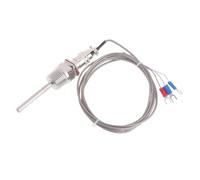 Sensore di temperatura RTD PT100, filettatura NPT 5 cm, 1/2 pollice, con connettore rimovibile, cavo 2 m, 3 fili, 1 pezzo