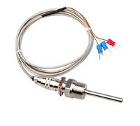 Sensore di temperatura RTD PT100, sonda 50 a 200 mm, filettatura NPT 1/2 pollice, cavo da 1 a 5 m, 1 pezzo(Length 3,0 m,50 mm)
