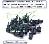 Sensore di temperatura temperatura dell'aria ambiente esterno + connettore 0005428418 per Mercedes-Benz A B C E G S SL SLK SLS 0075421318 nuovo