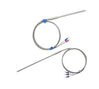 Sensore di temperatura termocoppia Sonda flessione flessibile Tipo PT100/K da 1100 gradi Controller senza messa a terra inguainato(PT100-3X350mm-3mX4)