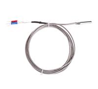 Sensore di temperatura termocoppia tipo K da 2 m, 0-600 ℃, 5 x 30 mm, in acciaio inox, per misurare la temperatura del forno e caldaia, termocoppia tipo K