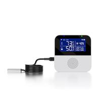 Sensore di temperatura WiFi con campione esterno impermeabile, Tuya Smart Temperature Humidity Monitor con display LCD retroilluminato, allarme buzzer e notifica app, monitor remoto per Incubator Wine