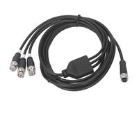 Sensore di vibrazione del cambio, tappo del sensore triassiale con cavo 4 pin a 3 bnc, sensore di vibrazione dell'ispezione aerospaziale, spina del sensore di vibrazione