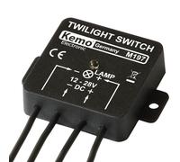 Kemo Interruttore crepuscolare M197 12 - 28 V/DC, max. 5 A. Accensione e spegnimento automatico al crepuscolo/avvio giornaliero. Per qualsiasi carico elettrico come lampadina, motore o LED