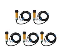 Sensore interruttore fotoelettrico a infrarossi Distanza regolabile Rilevamento lungo ABS resistente ai graffi per prodotti di automazione per evitare ostacoli robot 5 pezzi