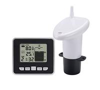 Sensore Livello Acqua, Misuratore di livello del liquido del serbatoio dell'acqua ad ultrasuoni wireless con sensore di temperatura Visualizzazione del tempo del livello dell'acqua Indicatore di batte