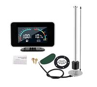 Sensore Livello Acqua, Voltmetro indicatore livello carburante 2 IN 1 con sensore galleggiante carburante Voltmetro contatore auto LCD for sensore flusso carburante auto moto 0-190 Ohm(150mm)