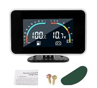 Sensore Livello Acqua, Voltmetro indicatore livello carburante 2 IN 1 con sensore galleggiante carburante Voltmetro contatore auto LCD for sensore flusso carburante auto moto 0-190 Ohm(Only)