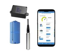 Sensore livello per Cisterne Pozzi e Serbatoio WiFi con sonda di pressione Idrostatica - Water Meter Pro - Made in Italy (Sonda 0-10M cavo 15M)