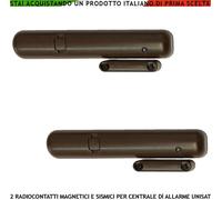Sensore Magnet. Sismico Radio 2 Pz. 2 Ingressi Altri Sens. 868MHz Unisat Marrone