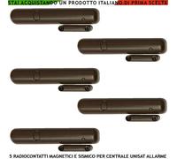 Sensore Magnet. Sismico Unisat 5 Pz 2 Ingressi Altri Sens. Radio 868 MHz Marrone