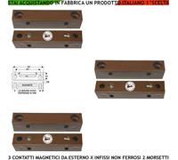 Sensore Magnetico 3 Pezzi Antifurto Infissi Non Ferrosi Morsetti Allarme Finestr