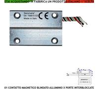 Sensore Magnetico Antifurto Porta Interbloc. Ferro Contatto Reed Scambio C.NC.NA