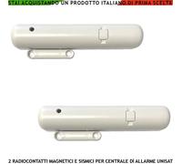 Sensore Magnetico Sismico Radio 2 Pz 2 Ingressi x Contatti Remoti 868 MHz Unisat