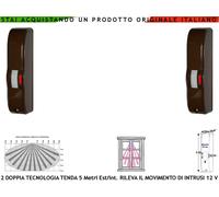 Sensore Movimento 2 Doppia Tecnologia Tenda Marrone Per Vano Finestra Antifurto