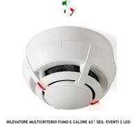 SENSORE MULTICRITERIO DI FUMO ANTINCENDIOTEMPERATURA CONVENZIONALE USCITA LED