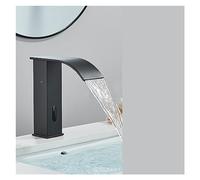 Sensore Nero BASINE BASINE BAGNI SENSORE Automatico Sensore Watefall Faucet Touchleless Touch Dinvello Tocca Calcia Crane del Miscelatore d'Acqua Fredda (Cold Caldo Oro B)