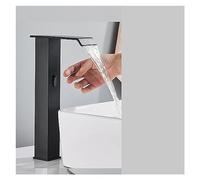 Sensore Nero BASINE BASINE BAGNI SENSORE Automatico Sensore Watefall Faucet Touchleless Touch Dinvello Tocca Calcia Crane del Miscelatore d'Acqua Fredda (Cold Caldo Oro B)