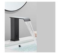 Sensore Nero BASINE BASINE BAGNI SENSORE Automatico Sensore Watefall Faucet Touchleless Touch Dinvello Tocca Calcia Crane del Miscelatore d'Acqua Fredda (Cold Caldo Oro B)