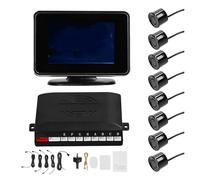 Sensore Parcheggio Kit Sensore Parcheggio Auto Radar Retromarcia Supporto Anteriore Posteriore Avviso Acustico/cicalino Con 8 Sensori Parcheggio Rilevamento Della Distanza Sensore Distanza Parcheggio(