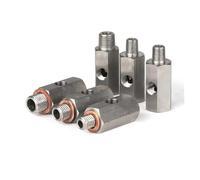 Sensore Particolato Fori Laterali In Acciaio Inossidabile Connettore Sensore Pressione Dell'olio 1/8 "NPT Femmina A M12 M10 M14 Adattatore A T Per Indicatore Nox Sensor(1-8NPT 1-4NPT)