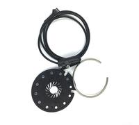 Sensore PAS magnetico per bici elettrica con 12 dischi divisi con indicatore LED, compatibile con motore integrato, montaggio sinistro, alloggiamento in ABS (connettore SM)
